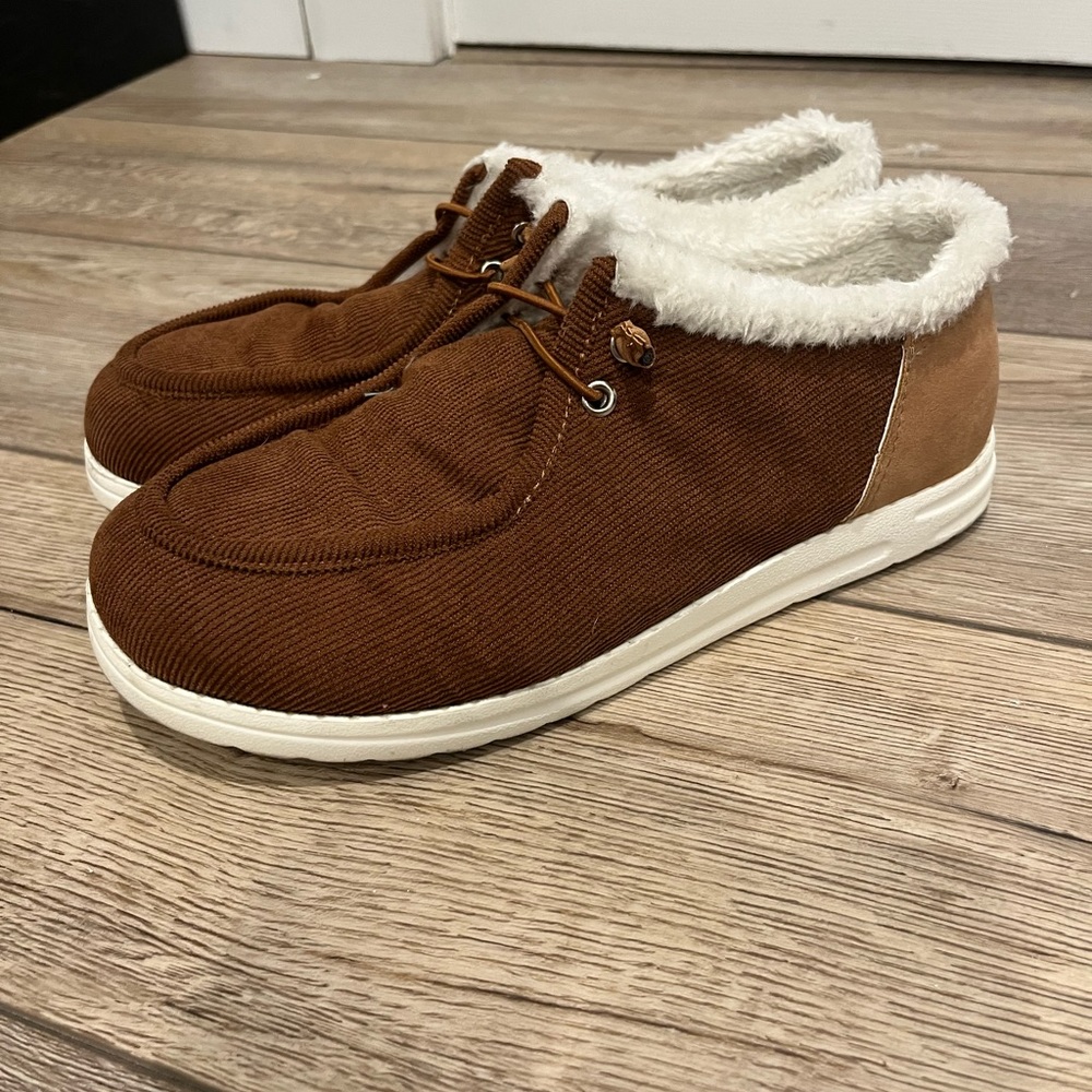 Brown Fuzzy Slipper